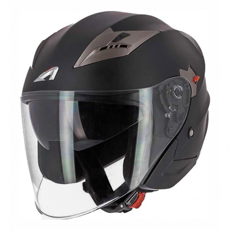 Casque jet Astone DJ9 noir mat- XS