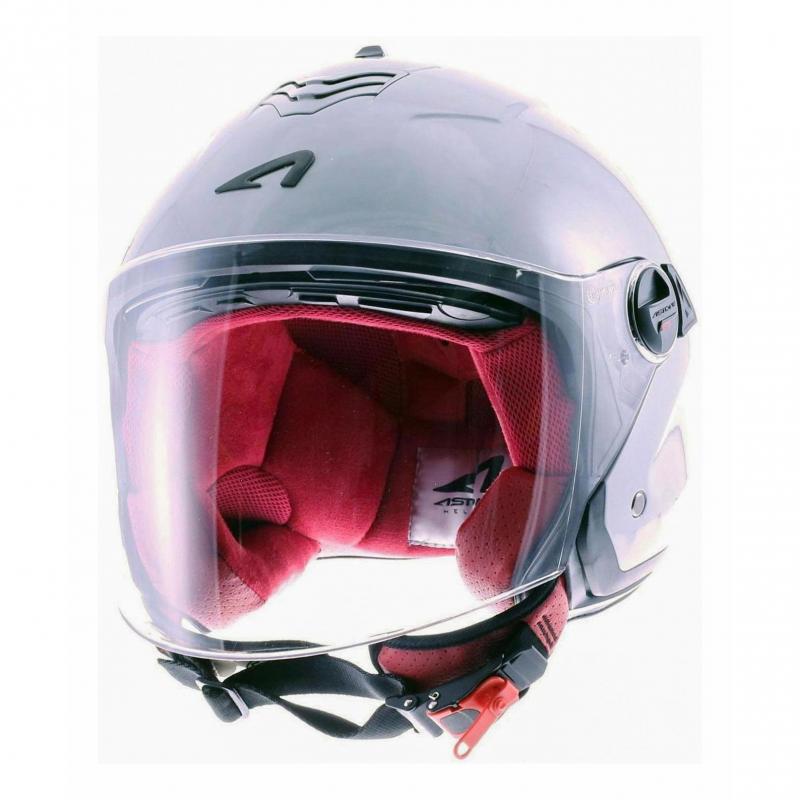Casque Jet Astone Minijet S Monocolor gris clair gloss- XS