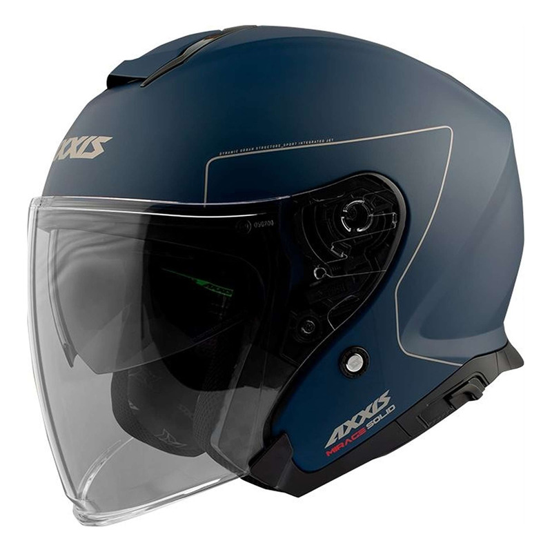 Casque jet Axxis Mirage SV Solid bleu mat (ECE 22.05)- XS
