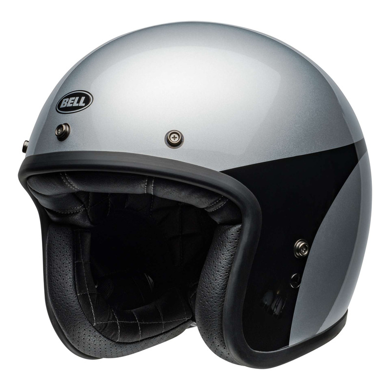 Casque jet Bell Custom 500 Chassis gloss silver/black