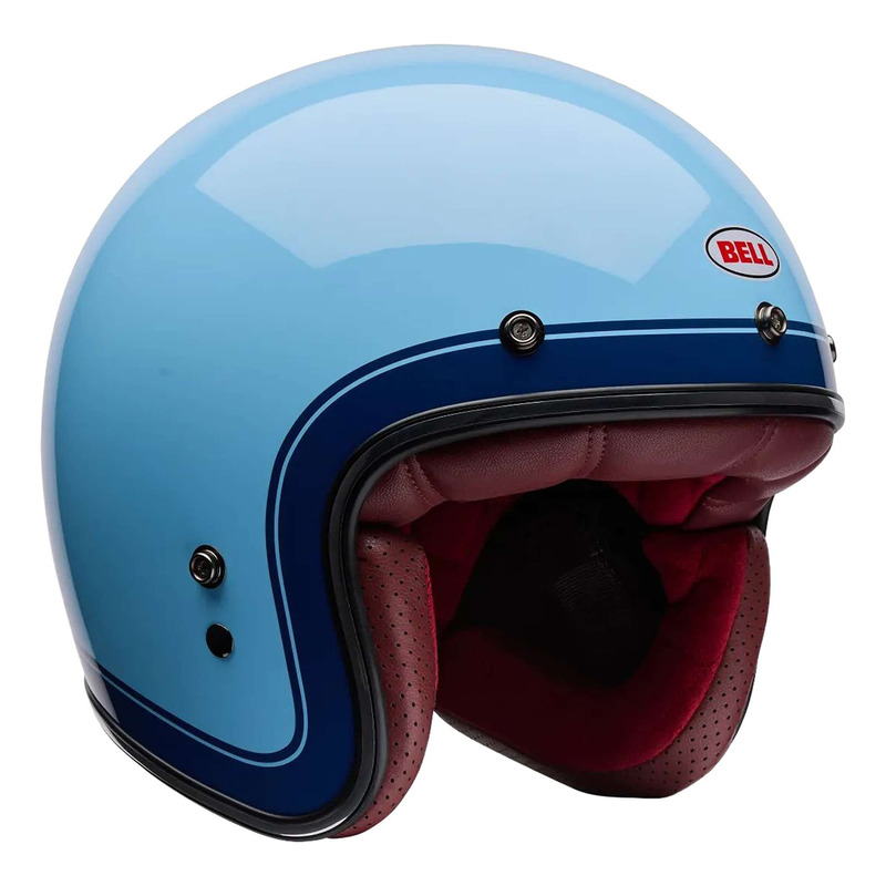Casque jet Bell Custom 500 Crate ice blue