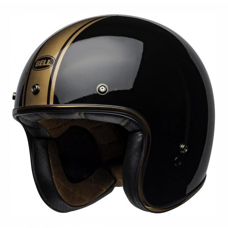 Casque jet Bell Custom 500 DLX Rally noir brillant/bronze- S