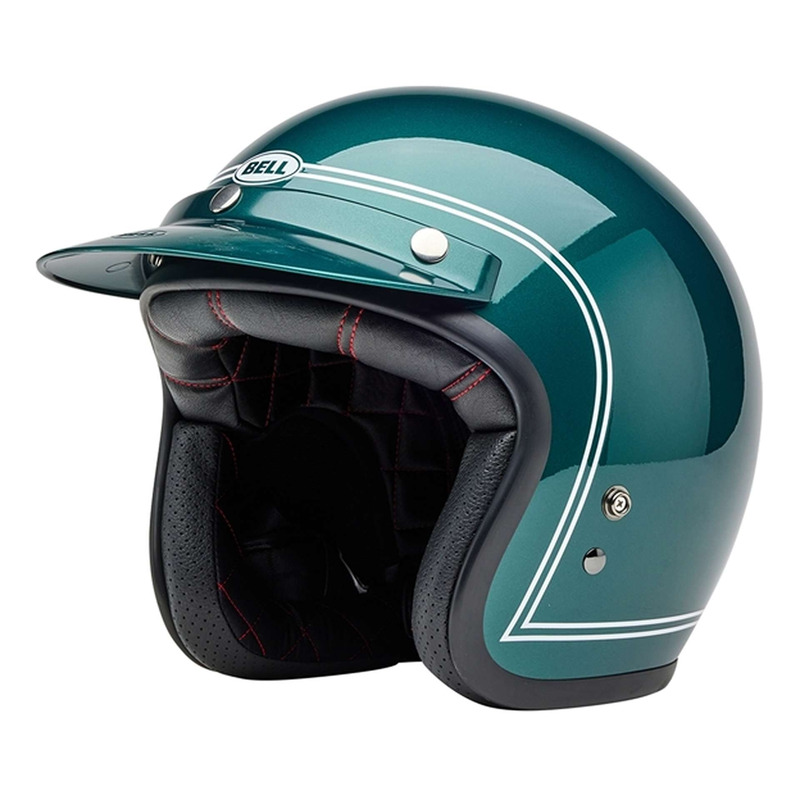 Casque jet Bell Custom 500 Steve McQueen Riverside metallic green