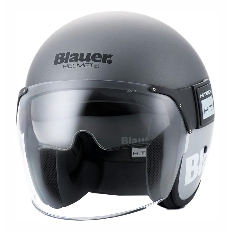 Casque jet Blauer POD Titane/Gris Mat- S
