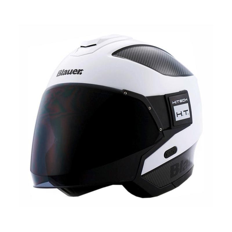 Casque jet Blauer Solo blanc / carbon / noir brillant- XS