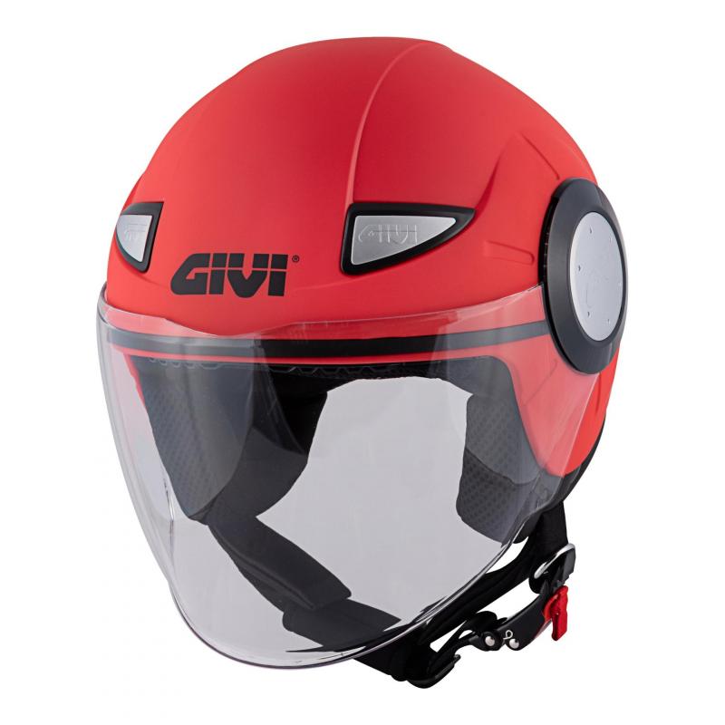 Casque jet enfant Givi Junior 5 Solid Color rouge brillant- S/50