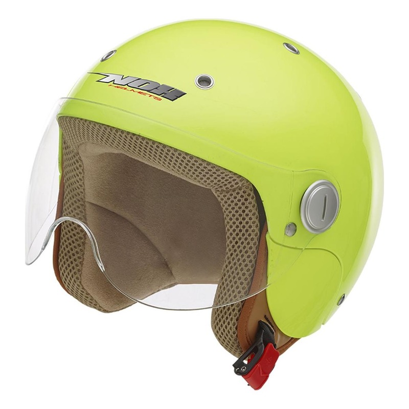 Casque jet enfant Nox N217K jaune fluo (3 tailles en 1)