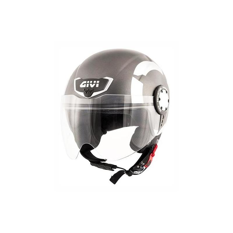 Casque jet Givi 10.4F Stark mat titanium- M2/58
