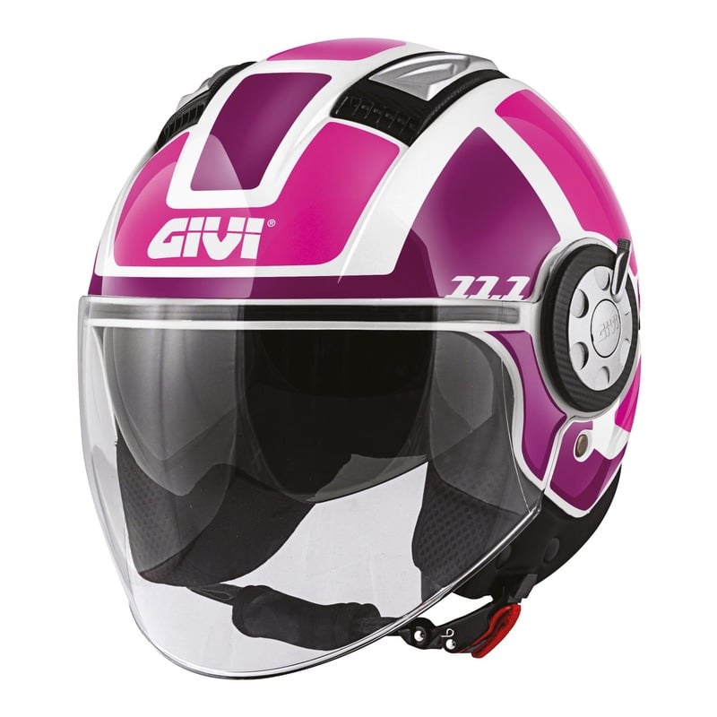Casque jet Givi 11.1 Air Jet-R Class Lady rose/violet/blanc