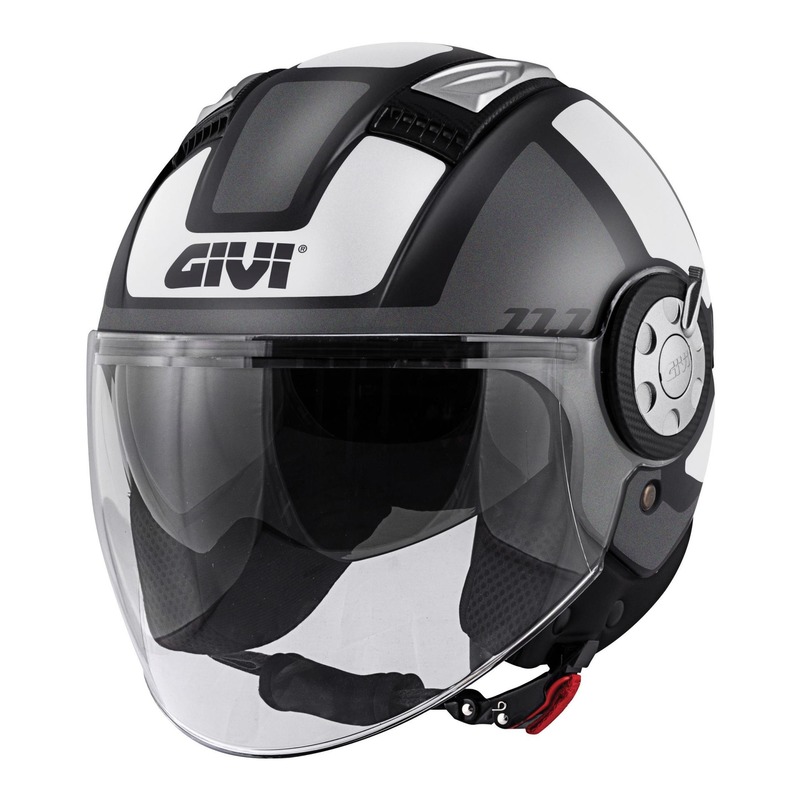 Casque jet Givi 11.1 Air Jet-R Class noir/titane/blanc- XS