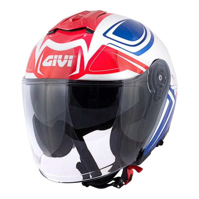 Casque jet Givi X.22 Planet Hyper blanc/bleu/rouge- XS/54
