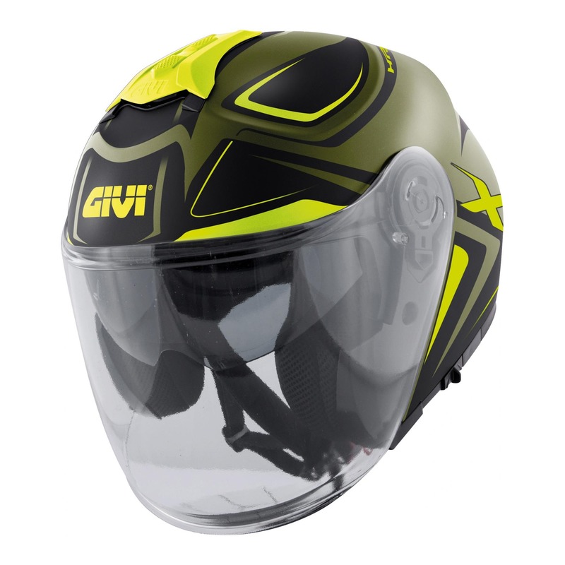 Casque jet Givi X.22 Planet Hyper vert/jaune/noir- XS