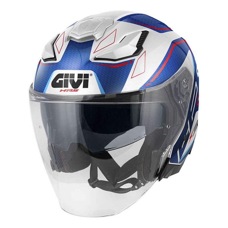 Casque jet Givi X31 Impact white gloss/metal blue/red