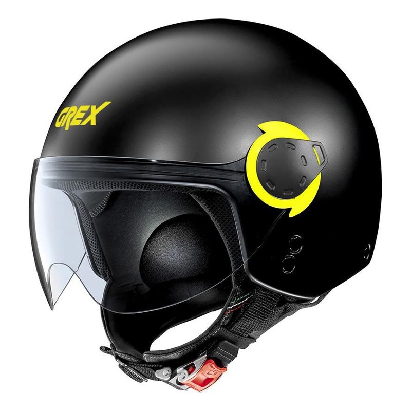 Casque jet Grex G3.1E Couplé Mat noir/jaune- 2XS