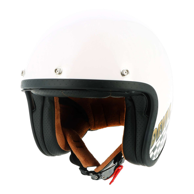 Casque jet Helstons Devil blanc