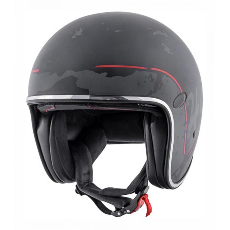 Casque jet Hevik HV29 Smart noir/gris- XS