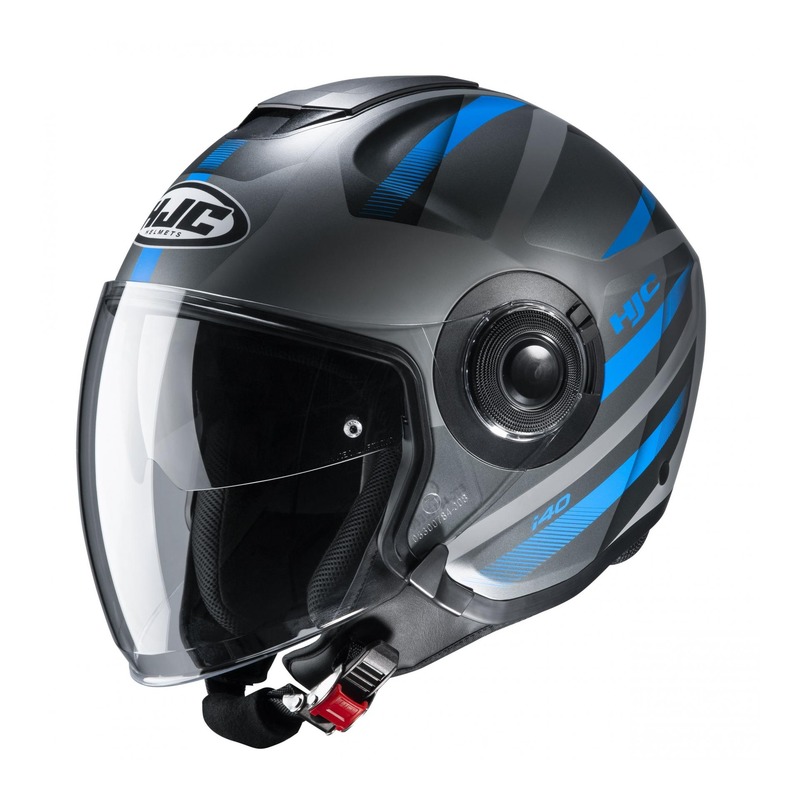 Casque jet HJC I40 Remi MC2SF gris/noir/bleu- XS