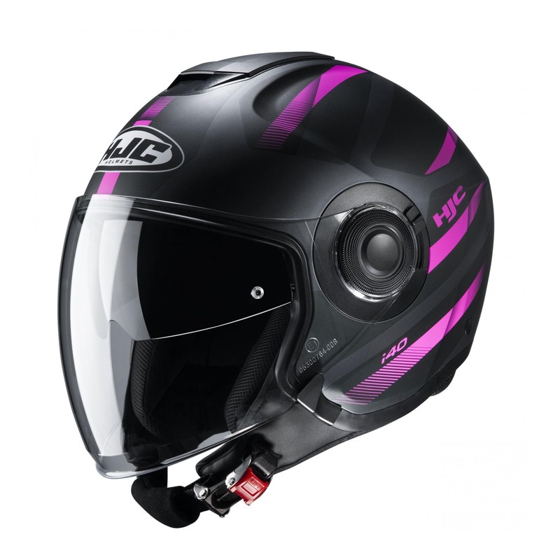 Casque jet HJC I40 Remi MC8SF noir/rose- XS