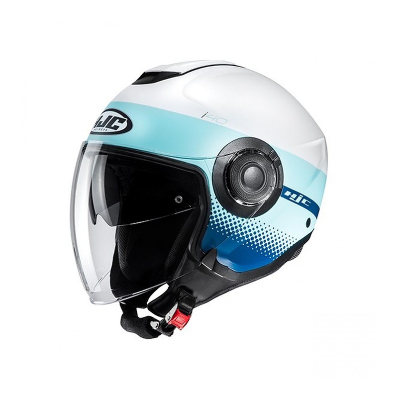 Casque jet HJC I40 Unova MC24SF bleu/blanc- XS