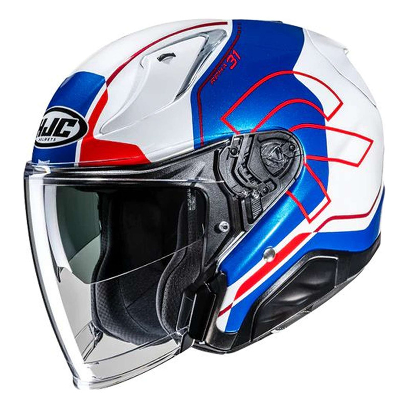 Casque jet HJC RPHA 31 Dereen MC21 bleu/blanc/rouge brillant