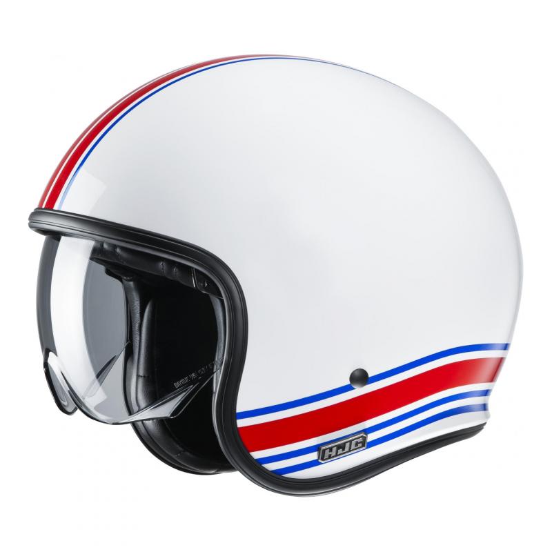 Casque jet HJC V30 Senti MC21 blanc/rouge/bleu- XS
