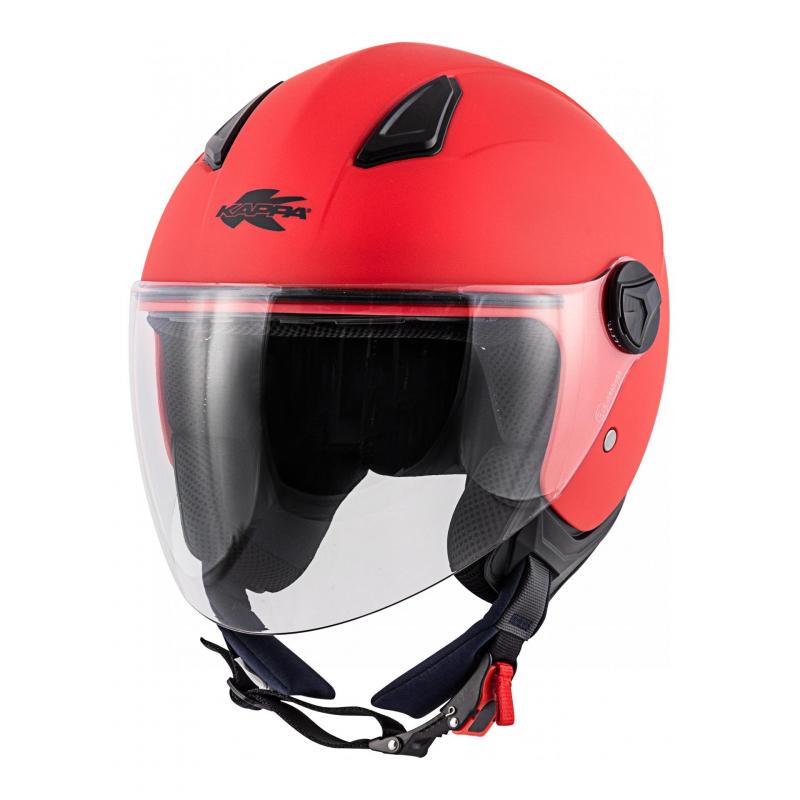 Casque jet Kappa KV28 Miami Basic rouge mat- XS