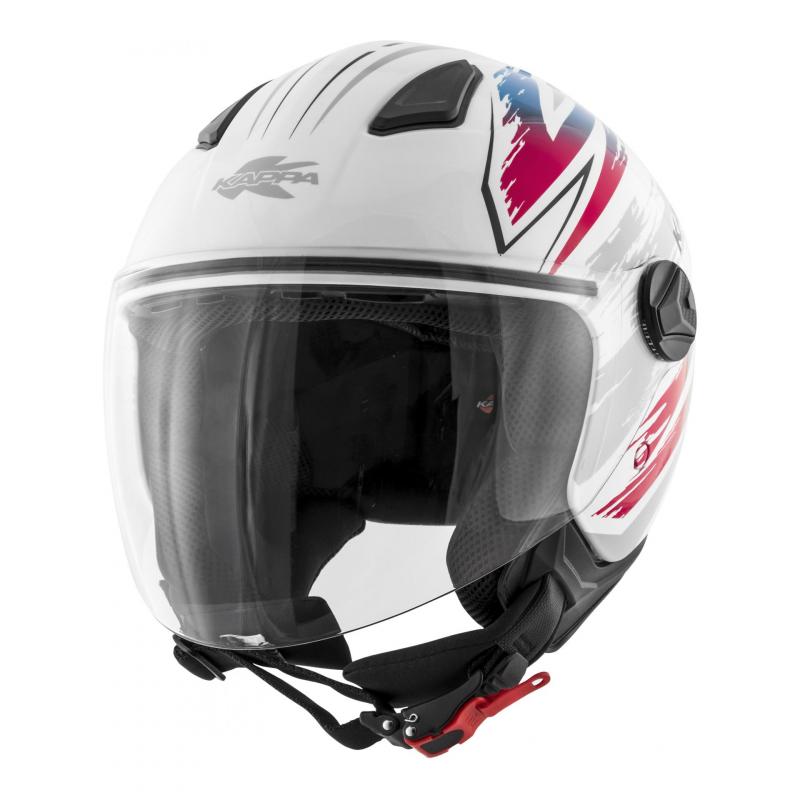 Casque jet Kappa KV28 Miami Bolt blanc/mix- XS