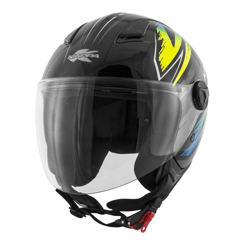 Casque jet Kappa KV28 Miami Bolt noir/mix- XS
