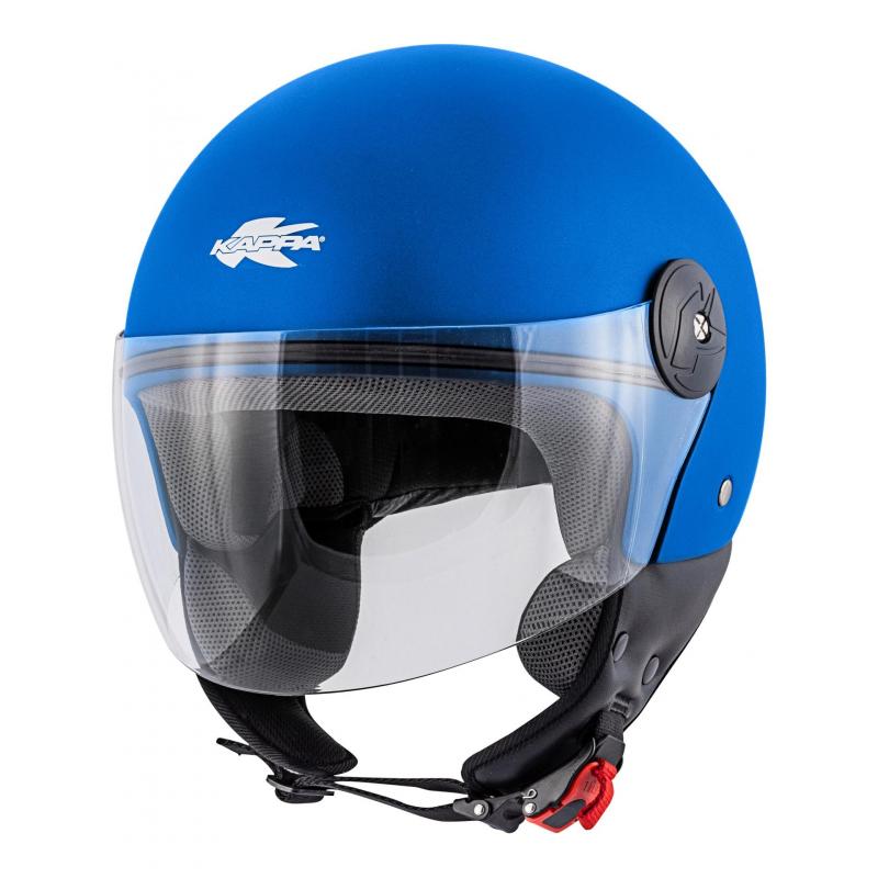 Casque jet Kappa KV40 Hawaii Basic bleu vif mat- XS
