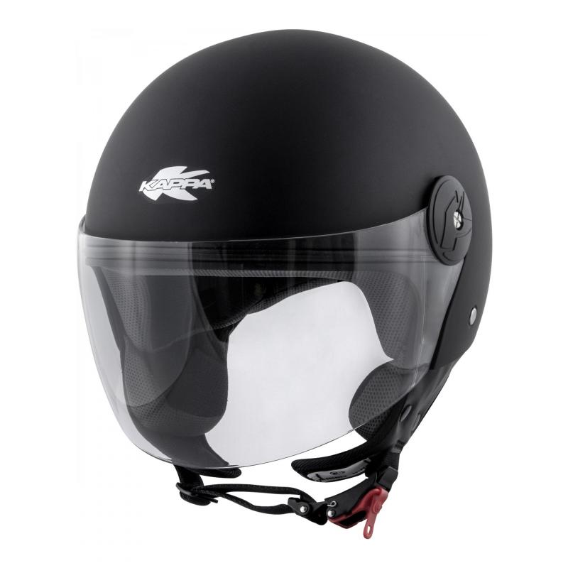 Casque jet Kappa KV40 Hawaii Basic noir mat- XS