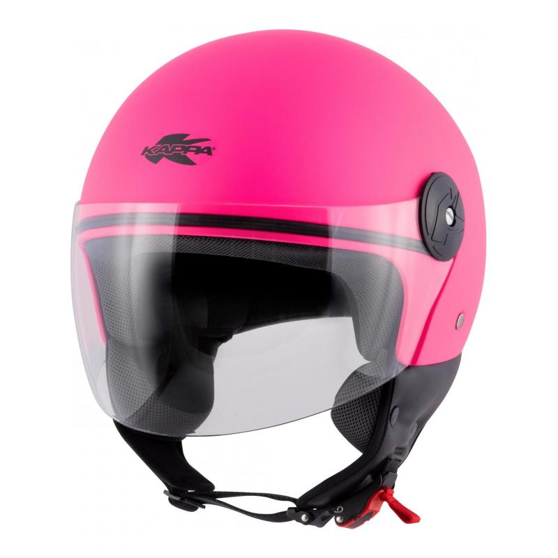 Casque jet Kappa KV40 Hawaii Basic rose mat- XS