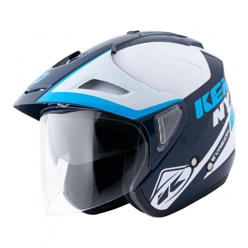 Casque jet Kenny Evasion Graphic navy/bleu/blanc- XS