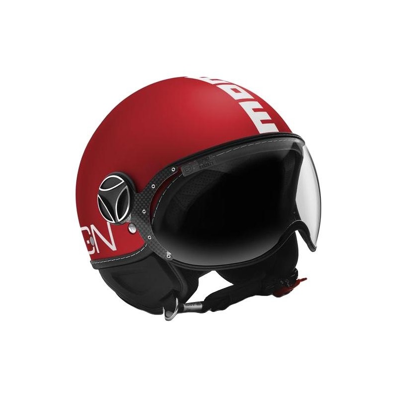 Casque jet Momo Design FGTR classic rouge mat- XS