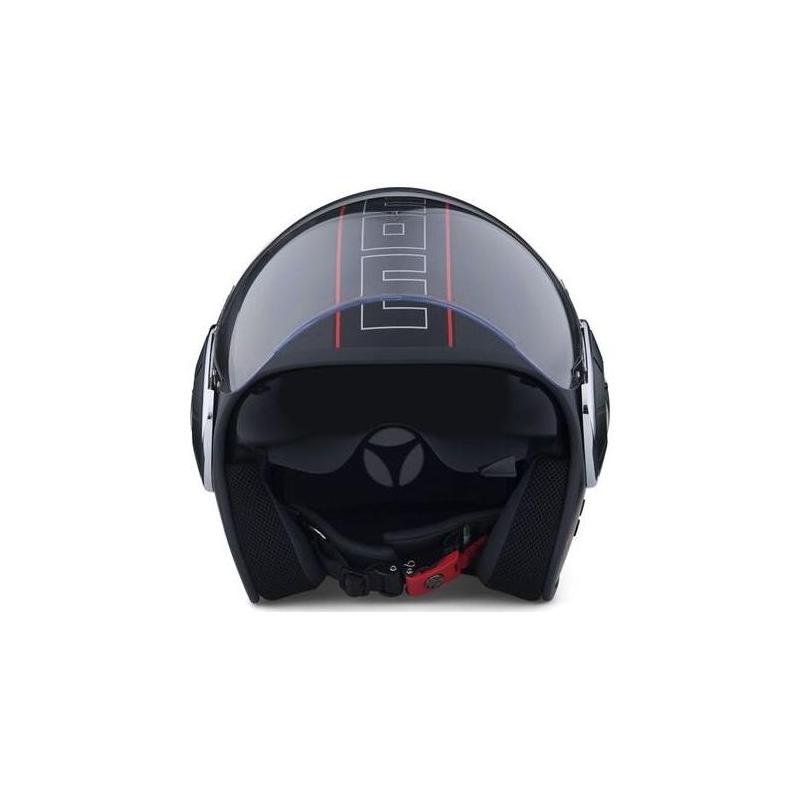 Casque jet Momo Design FGTR Mangusta noir brillant métal- XXS