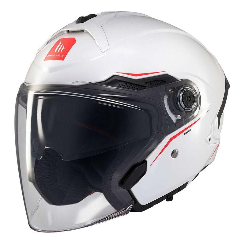 Casque jet MT Helmets Cosmo SV Solid gloss white- S
