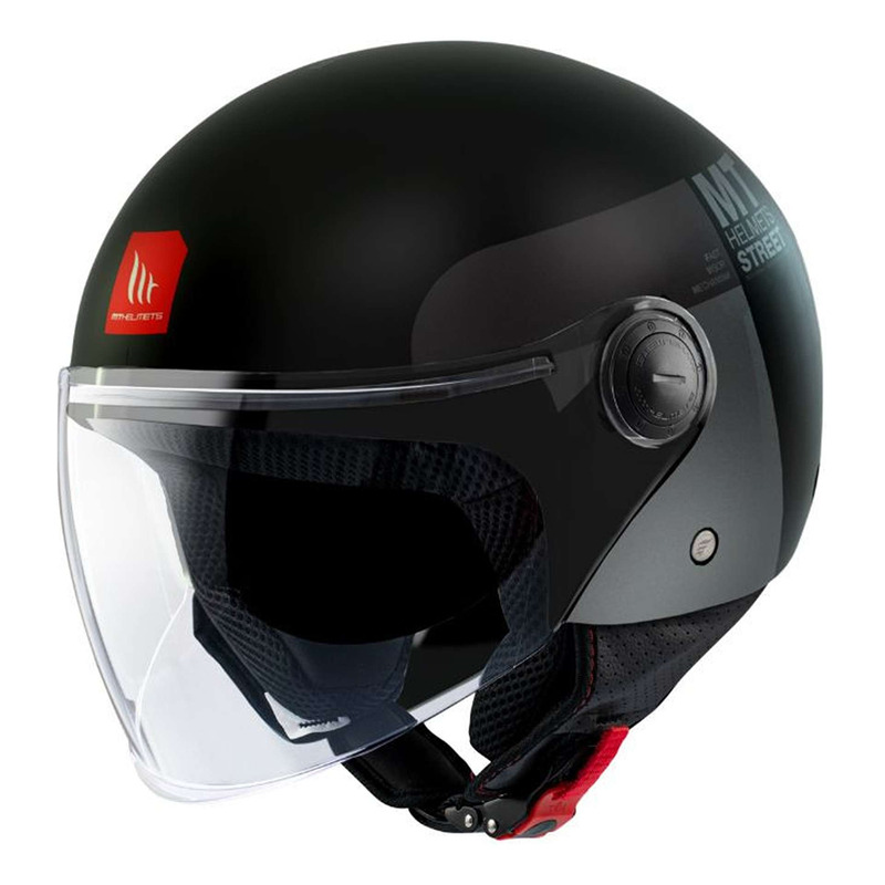 Casque jet MT Helmets Street Scope D2 noir/gris ECE 22.06- XS