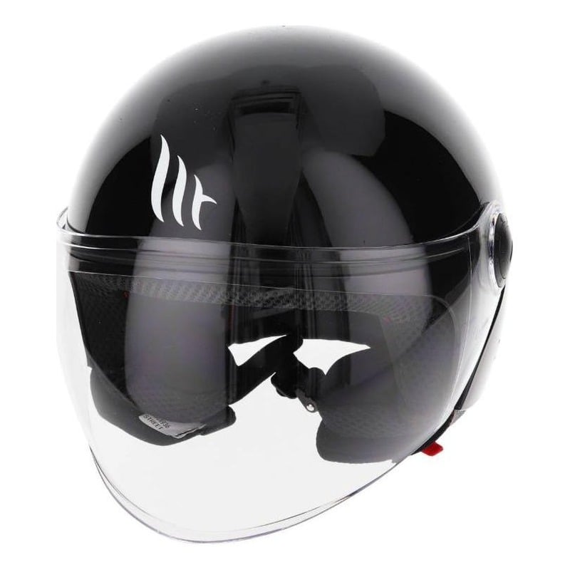Casque jet MT Helmets Street Uni noir brillant