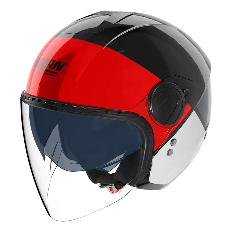 Casque jet Nolan N20-2 Visor Blocco 353 noir/rouge/blanc