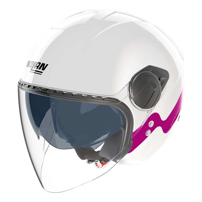 Casque jet Nolan N20-2 Visor Zefiro 342 blanc/fuschia