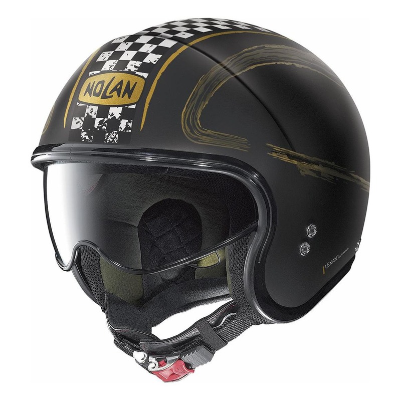 Casque jet Nolan N21 Getaway Mat noir/jaune- 2XS