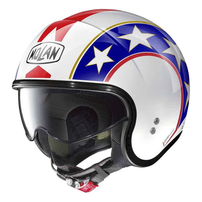 Casque jet Nolan N21 Old Glory Métal blanc- 2XS