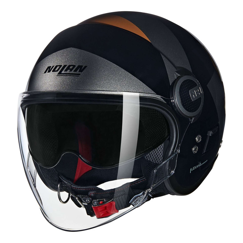 Casque jet Nolan N21 Visor 06 Tangente 352 noir/gris/terra brillant
