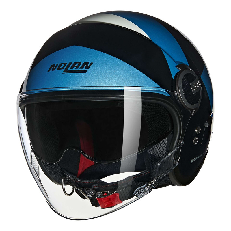 Casque jet Nolan N21 Visor 06 Tangente 353 noir/bleu/argent