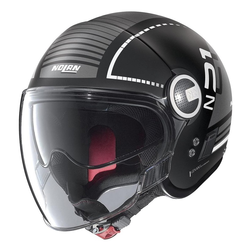 Casque jet Nolan N21 Visor Runabout Mat noir/blanc- 2XS