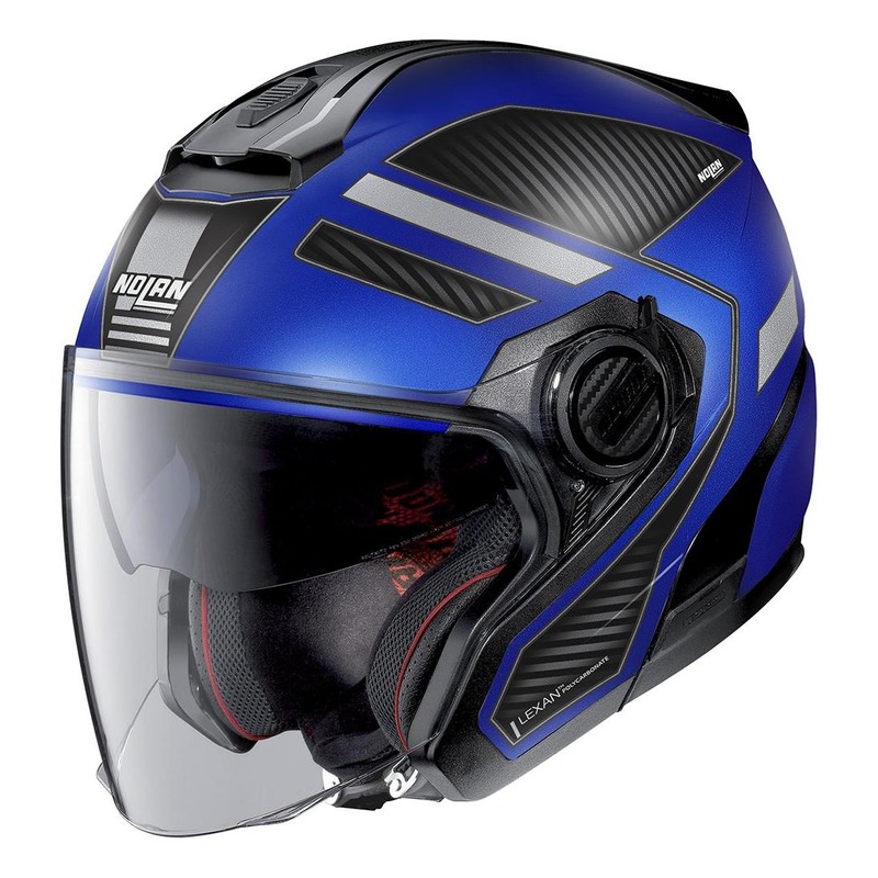 Casque jet Nolan N40-5 Beltway N-Com Mat Cayman blue- 2XS