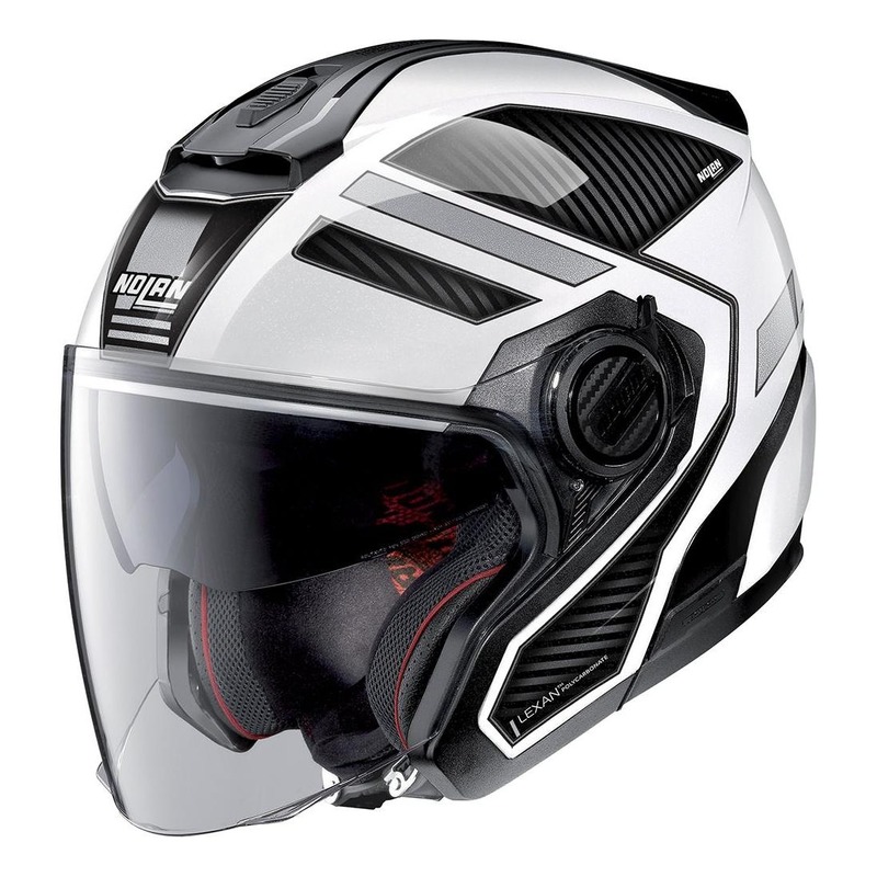 Casque jet Nolan N40-5 Beltway N-Com Métal blanc- 2XS