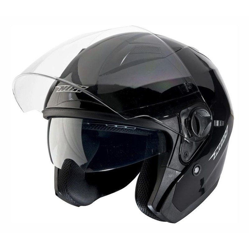 Casque jet Nox N124 noir brillant- XS