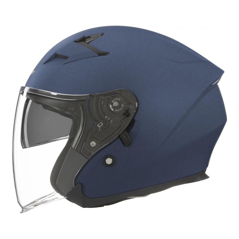 Casque jet Nox N127 bleu métallisé- XS