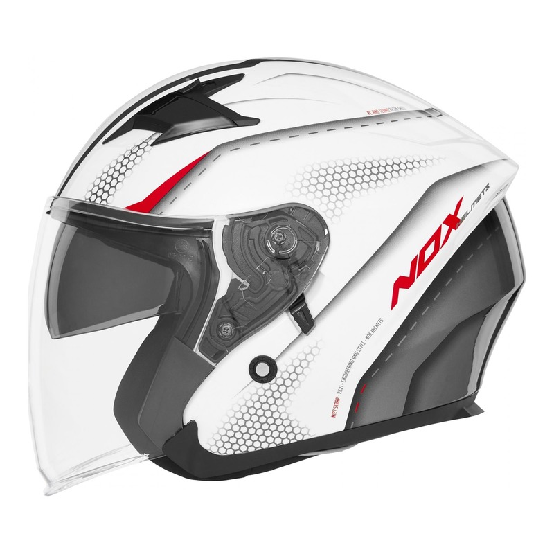 Casque jet Nox N127 Strap blanc- XS
