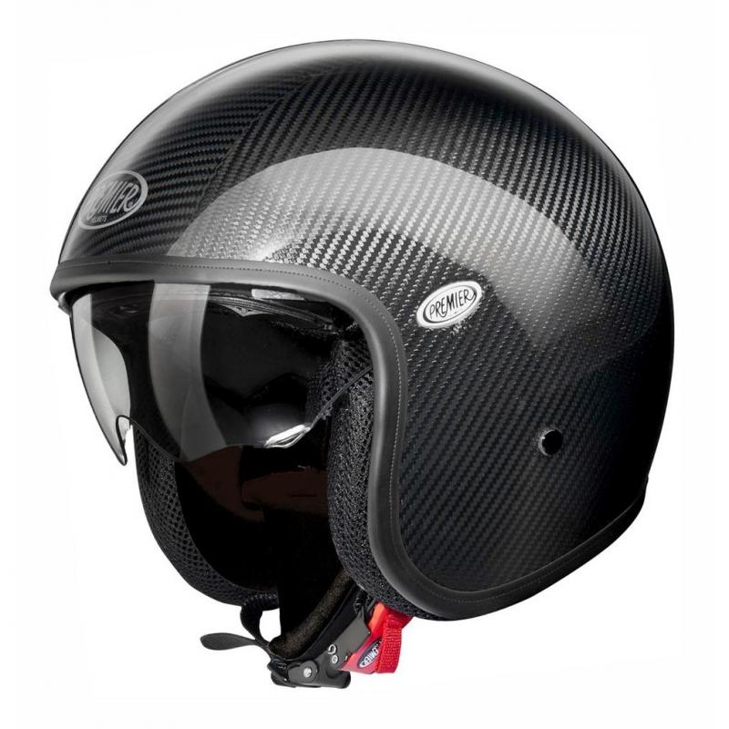 Casque jet Premier VINTAGE CARBON noir